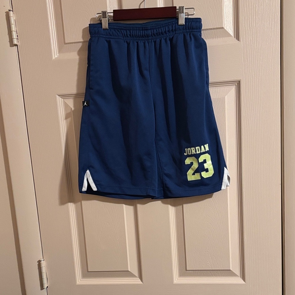 Nike boys Navy and Yellow Athletic Shorts